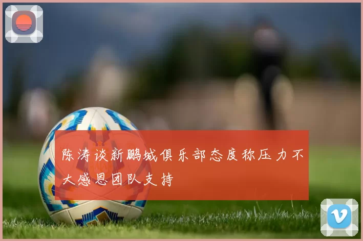 陈涛谈新鹏城俱乐部态度称压力不大感恩团队支持